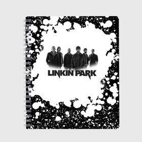 Тетрадь с принтом LINKIN PARK(+спина) , 100% бумага | 48 листов, плотность листов — 60 г/м2, плотность картонной обложки — 250 г/м2. Листы скреплены сбоку удобной пружинной спиралью. Уголки страниц и обложки скругленные. Цвет линий — светло-серый
 | chester bennington | linkin park | mike shinoda | альтернативный метал | альтернативный рок | линкин парк | майк шинода | ню метал | поп музыка | поп рок | рэп метал | рэп рок | электроник рок