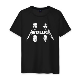 Мужская футболка хлопок с принтом Metallica , 100% хлопок | прямой крой, круглый вырез горловины, длина до линии бедер, слегка спущенное плечо. | 
