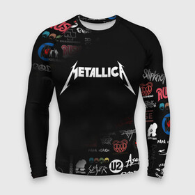 Мужской рашгард 3D с принтом Metallica | Металлика (Z) ,  |  | Тематика изображения на принте: james alan hetfield | джеймс хетфилд | кирк хэмметт | ларс ульрих | металлика | музыка | роберт трухильо | трэш метал | хеви метал