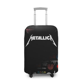Чехол для чемодана 3D с принтом Metallica , 86% полиэфир, 14% спандекс | двустороннее нанесение принта, прорези для ручек и колес | james alan hetfield | джеймс хетфилд | кирк хэмметт | ларс ульрих | металлика | музыка | роберт трухильо | трэш метал | хеви метал