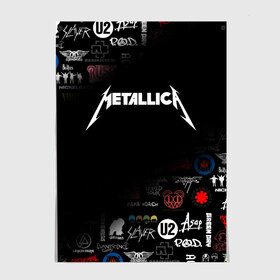 Постер с принтом Metallica , 100% бумага
 | бумага, плотность 150 мг. Матовая, но за счет высокого коэффициента гладкости имеет небольшой блеск и дает на свету блики, но в отличии от глянцевой бумаги не покрыта лаком | james alan hetfield | джеймс хетфилд | кирк хэмметт | ларс ульрих | металлика | музыка | роберт трухильо | трэш метал | хеви метал