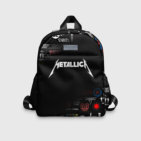 Детский рюкзак 3D с принтом Metallica | Металлика (Z) , 100% полиэстер | лямки с регулируемой длиной, сверху петелька, чтобы рюкзак можно было повесить на вешалку. Основное отделение закрывается на молнию, как и внешний карман. Внутри дополнительный карман. По бокам два дополнительных кармашка | Тематика изображения на принте: james alan hetfield | джеймс хетфилд | кирк хэмметт | ларс ульрих | металлика | музыка | роберт трухильо | трэш метал | хеви метал