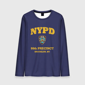 Мужской лонгслив 3D с принтом Бруклин 9-9 департамент NYPD , 100% полиэстер | длинные рукава, круглый вырез горловины, полуприлегающий силуэт | 99 | brooklyn 99 | police | бруклин | бруклин 9 9 | девять девять | департамент | джейк | джеффордс | значок | логотип | нью йорк | перальта | сериал | терри | чарльз бойл