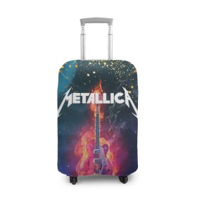 Чехол для чемодана 3D с принтом Metallica(+спина) , 86% полиэфир, 14% спандекс | двустороннее нанесение принта, прорези для ручек и колес | james alan hetfield | rock | джеймс хетфилд | кирк хэмметт | ларс ульрих | металлика | музыка | роберт трухильо | рок | трэш метал | хеви метал