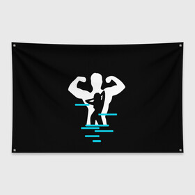 Флаг-баннер с принтом титан , 100% полиэстер | размер 67 х 109 см, плотность ткани — 95 г/м2; по краям флага есть четыре люверса для крепления | crossfit | sport | бодибилдинг | зал | мужчина | мускулы | мышцы | сила | спорт | фитнес