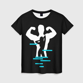 Женская футболка 3D с принтом титан , 100% полиэфир ( синтетическое хлопкоподобное полотно) | прямой крой, круглый вырез горловины, длина до линии бедер | crossfit | sport | бодибилдинг | зал | мужчина | мускулы | мышцы | сила | спорт | фитнес