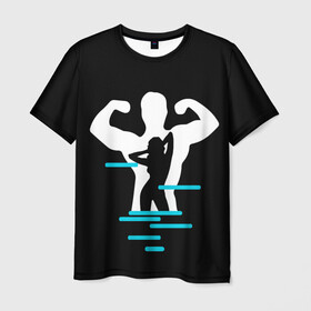 Мужская футболка 3D с принтом титан , 100% полиэфир | прямой крой, круглый вырез горловины, длина до линии бедер | crossfit | sport | бодибилдинг | зал | мужчина | мускулы | мышцы | сила | спорт | фитнес