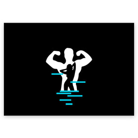 Поздравительная открытка с принтом титан , 100% бумага | плотность бумаги 280 г/м2, матовая, на обратной стороне линовка и место для марки
 | crossfit | sport | бодибилдинг | зал | мужчина | мускулы | мышцы | сила | спорт | фитнес
