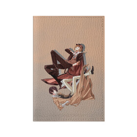 Обложка для паспорта матовая кожа с принтом Дазай и Чуя , натуральная матовая кожа | размер 19,3 х 13,7 см; прозрачные пластиковые крепления | bungou stray dogs | аниме | великие из бродячих псов | дазай | чуя
