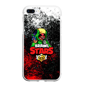 Чехол для iPhone 7Plus/8 Plus матовый с принтом Brawl StarsLEON , Силикон | Область печати: задняя сторона чехла, без боковых панелей | 8 bit | bibi | brawl stars | brock | bull | crow | dinomike | el primo | leon | mobile game | nita | poko | ricochet | stars | tara | бравл старс | ворон | леон | мобильные игры