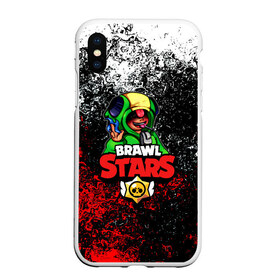 Чехол для iPhone XS Max матовый с принтом Brawl StarsLEON , Силикон | Область печати: задняя сторона чехла, без боковых панелей | 8 bit | bibi | brawl stars | brock | bull | crow | dinomike | el primo | leon | mobile game | nita | poko | ricochet | stars | tara | бравл старс | ворон | леон | мобильные игры