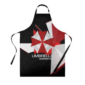 Фартук 3D с принтом UMBRELLA CORP. , 100% полиэстер | общий размер — 65 х 85 см, ширина нагрудника — 26 см, горловина — 53 см, длина завязок — 54 см, общий обхват в поясе — 173 см. Принт на завязках и на горловине наносится с двух сторон, на основной части фартука — только с внешней стороны | biohazard | biohazard 7 | crocodile | fang | game | hand | monster | new umbrella | resident evil | resident evil 7 | umbrella | umbrella corp | umbrella corporation | zombie | обител