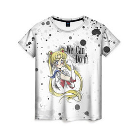 Женская футболка 3D с принтом Sailor Moon. We can do it! , 100% полиэфир ( синтетическое хлопкоподобное полотно) | прямой крой, круглый вырез горловины, длина до линии бедер | ami | girl | mizuno | moon | sailor | tsukino | usagi | ами | банни | волшебница | девушка | малышка | махо сёдзё | мидзуно | минако | мун | рэй | сейлор | усаги | хино | цукино | чибиуса