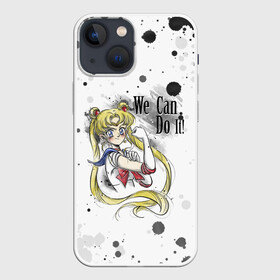 Чехол для iPhone 13 mini с принтом Sailor Moon. We can do it ,  |  | ami | girl | mizuno | moon | sailor | tsukino | usagi | ами | банни | волшебница | девушка | малышка | махо сёдзё | мидзуно | минако | мун | рэй | сейлор | усаги | хино | цукино | чибиуса
