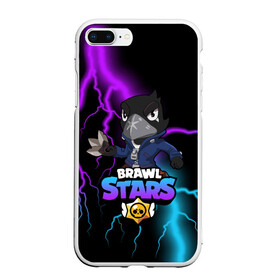 Чехол для iPhone 7Plus/8 Plus матовый с принтом BRAWL STARS CROW , Силикон | Область печати: задняя сторона чехла, без боковых панелей | brawl | brawl stars | crow | leon | sally | shark | stars | акула | бравл | бравл старс | браво старс | игра | компьютерная | кров | леон | леон акула | макс | молния | старс | шарк