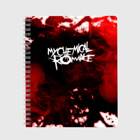 Тетрадь с принтом My Chemical Romance , 100% бумага | 48 листов, плотность листов — 60 г/м2, плотность картонной обложки — 250 г/м2. Листы скреплены сбоку удобной пружинной спиралью. Уголки страниц и обложки скругленные. Цвет линий — светло-серый
 | gerard arthur way | my chemical romance | альтернативный рок | джерард уэй | майки уэй | мой химический роман | панк рок | поп панк | рэй торо | фрэнк айеро