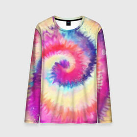 Мужской лонгслив 3D с принтом Tie Dye vortex , 100% полиэстер | длинные рукава, круглый вырез горловины, полуприлегающий силуэт | art | hype | maelstrom | swirl | tie dye | trend | vortex | акварель | акрил | арт | буйство | вихрь | дизайн | завихрение | краски | красок | тай дай | торнадо | тренд | трендовая | хайповая