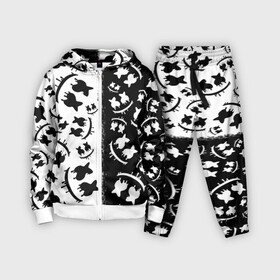 Детский костюм 3D с принтом MARSHMELLO ,  |  | black | black and white | marshmello | music | white | белое | маршиеллоу | маска | музыка | музыкант | черное | черное и белое