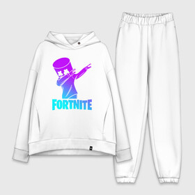 Женский костюм хлопок Oversize с принтом FORTNITE X MARSHMELLO | ФОРТНАЙТ ,  |  | fortnite | fortnite 2 | fortnite x | marshmello | ninja | ninja hyper streamer | ninja streamer | streamer | tyler blevins | маршмелло | ниндзя | фортнайт | фортнайт 2 | фортнайт глава 2