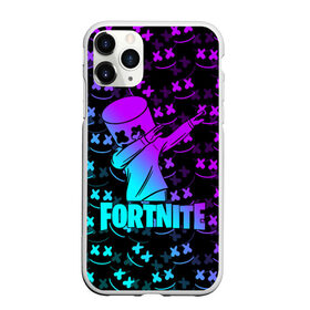 Чехол для iPhone 11 Pro матовый с принтом FORTNITE X MARSHMELLO , Силикон |  | 