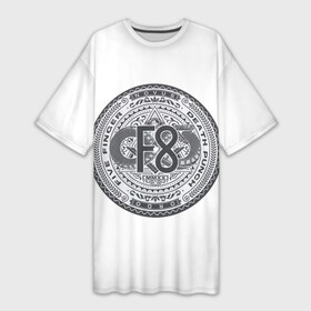 Платье-футболка 3D с принтом FFDP F8 ,  |  | death | finger | five | logo | ouroboros | punch | rock | snake | змея | лого | рок | уроборос
