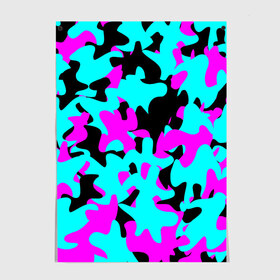 Постер с принтом Modern Camouflage , 100% бумага
 | бумага, плотность 150 мг. Матовая, но за счет высокого коэффициента гладкости имеет небольшой блеск и дает на свету блики, но в отличии от глянцевой бумаги не покрыта лаком | abstract | camouflage | design | geometry | modern | texture | геометрия | дизайн | камуфляж | современный | текстура
