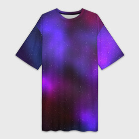 Платье-футболка 3D с принтом Космическое Сияние ,  |  | Тематика изображения на принте: space | star | абстракция | бесконечность | вселенная | галактика | звезды | инопланетяне | космос | неон | неоновый | планеты | пришельцы | радуга | свет | синий | сиреневый | сияние | текстура