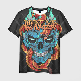 Мужская футболка 3D с принтом Bring Me the Horizon , 100% полиэфир | прямой крой, круглый вырез горловины, длина до линии бедер | Тематика изображения на принте: bmth | metal | music | official | rca records label | rock | sempiternal | video | британская | группа | дэткор | поп | рок