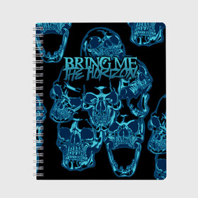 Тетрадь с принтом Bring Me the Horizon , 100% бумага | 48 листов, плотность листов — 60 г/м2, плотность картонной обложки — 250 г/м2. Листы скреплены сбоку удобной пружинной спиралью. Уголки страниц и обложки скругленные. Цвет линий — светло-серый
 | bmth | metal | music | official | rca records label | rock | sempiternal | video | британская | группа | дэткор | поп | рок