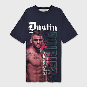 Платье-футболка 3D с принтом Dustin Poirier ,  |  | diamond | diamond poirier | dustin poirier | mma | poirier | ssru | ufc | дастин порье | мма | порье