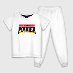 Детская пижама хлопок с принтом Dustin Poirier , 100% хлопок |  брюки и футболка прямого кроя, без карманов, на брюках мягкая резинка на поясе и по низу штанин
 | 