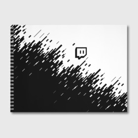 Альбом для рисования с принтом Twitch , 100% бумага
 | матовая бумага, плотность 200 мг. | Тематика изображения на принте: game | gamer | twitch | игра | игры | компьютер | стрим | стример | твитч | твич
