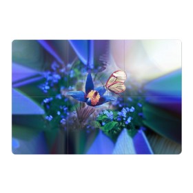 Магнитный плакат 3Х2 с принтом Бабочка , Полимерный материал с магнитным слоем | 6 деталей размером 9*9 см | бабочка | зеленая | искусство | лето | насекомое | поляна | полянка | природа | текстура | текстуры | цветок | цветы