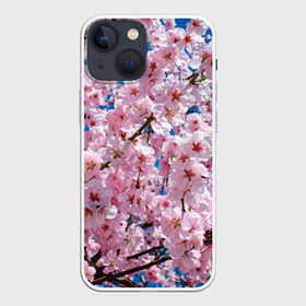 Чехол для iPhone 13 mini с принтом Цветущая Сакура ,  |  | Тематика изображения на принте: 8 марта | весна | вишня | женский день | лепестки | март | поздравления | праздник 8 марта | ромашки | сакура | цветок | цветочки | цветы | япония