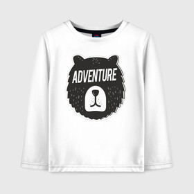 Детский лонгслив хлопок с принтом Bear Adventure , 100% хлопок | круглый вырез горловины, полуприлегающий силуэт, длина до линии бедер | adventure | altai | altay | animal | bear | follow | forest | hipster | insta | noize | siberia | sibir | style | trip | алтай | лес | медведь | михалыч | миша | поездка | приключение | путешествие | сибирь | хипстер