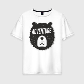 Женская футболка хлопок Oversize с принтом Bear Adventure , 100% хлопок | свободный крой, круглый ворот, спущенный рукав, длина до линии бедер
 | adventure | altai | altay | animal | bear | follow | forest | hipster | insta | noize | siberia | sibir | style | trip | алтай | лес | медведь | михалыч | миша | поездка | приключение | путешествие | сибирь | хипстер