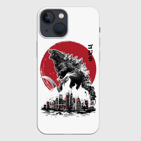 Чехол для iPhone 13 mini с принтом GODZILLA | ГОДЗИЛЛА ,  |  | comic con | godzilla | gojira | logo | годзилла | знаки | иероглифы | лого | монстр | фильм | чудовище