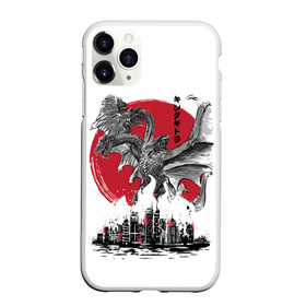 Чехол силиконовый для Apple iPhone 11 Pro матовый NEW с принтом GODZILLA , Силикон |  | comic con | godzilla | gojira | logo | годзилла | знаки | иероглифы | лого | монстр | фильм | чудовище