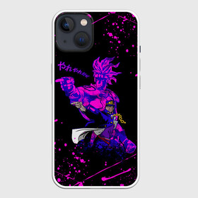 Чехол для iPhone 13 с принтом Дзётаро указывает фиолетовые брызги ,  |  | adventure | jojo | jojo s bizarre | jojo’s bizarre adventure | killer queen | аниме | джоджо | манга | невероятные приключения джоджо