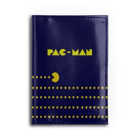 Обложка для автодокументов с принтом PAC-MAN , натуральная кожа |  размер 19,9*13 см; внутри 4 больших “конверта” для документов и один маленький отдел — туда идеально встанут права | 1980 | game | ghostbusters | pac man | игра | монстры | охотники за привидениями | пэкмен | уровень | ход