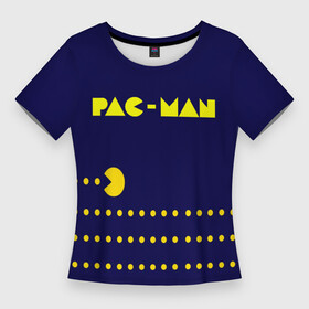 Женская футболка 3D Slim с принтом PAC MAN ,  |  | 1980 | game | ghostbusters | pac man | игра | монстры | охотники за привидениями | пэкмен | уровень | ход
