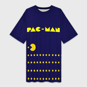 Платье-футболка 3D с принтом PAC MAN ,  |  | 1980 | game | ghostbusters | pac man | игра | монстры | охотники за привидениями | пэкмен | уровень | ход