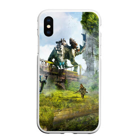 Чехол для iPhone XS Max матовый с принтом HORIZON ZERO DAWN 2020 , Силикон | Область печати: задняя сторона чехла, без боковых панелей | Тематика изображения на принте: aloy | antasy girl | art | artwork | digital art | fantasy | horizon | horizon: zero dawn | landscape | tallneck | warrior fantasy | weapon | zero dawn