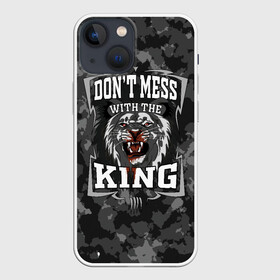 Чехол для iPhone 13 mini с принтом Не испытывай судьбу с Королем ,  |  | beast | blood | cruel | feirce | king | lion | lionking | lions | nature | punchline | streetart | tattoo | зверь | король | кровь | лев | львы | не зли | панчлайн | пафос | природа | редактируемый | стритарт | таттуу