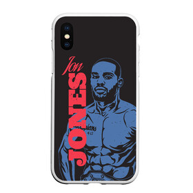 Чехол для iPhone XS Max матовый с принтом Jon Jones , Силикон | Область печати: задняя сторона чехла, без боковых панелей | bones jones | jon bones jones | jon jones | jonny bones | jonnybones | mma | ufc | джон джонс | мма