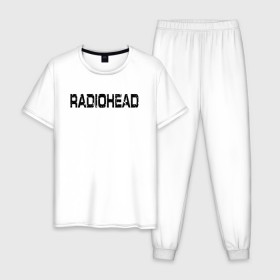 Мужская пижама хлопок с принтом Radiohead , 100% хлопок | брюки и футболка прямого кроя, без карманов, на брюках мягкая резинка на поясе и по низу штанин
 | radiohead | thomas edward yorke | альтернативный рок | арт рок | джонни гринвуд | инди рок | колин гринвуд | том йорк | фил селуэй | эд о’брайен | экспериментальный рок | электронная музыка