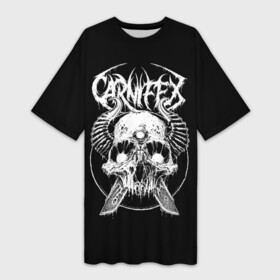 Платье-футболка 3D с принтом Carnifex ,  |  | behemoth | black | blackmetal | burzum | carnifex | punk | rock | suicide silence