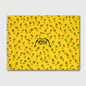 Альбом для рисования с принтом Пошлая Молли Смайлики , 100% бумага
 | матовая бумага, плотность 200 мг. | pop | punk | rock | желтый | лого | панк | паттерн | поп | рок | смайл | смайлик