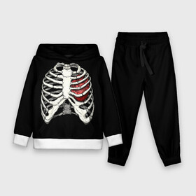 Детский костюм 3D (с толстовкой) с принтом My Heart ,  |  | Тематика изображения на принте: bone | bones | chest | heart | hearts | love | organ | organs | ribs | skeleton | x ray | грудная клетка | кости | кость | орган | органы | ребра | рентген | сердца | сердце | скелет