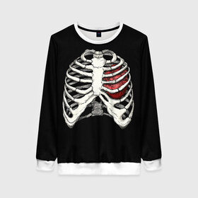 Женский свитшот 3D с принтом My Heart , 100% полиэстер с мягким внутренним слоем | круглый вырез горловины, мягкая резинка на манжетах и поясе, свободная посадка по фигуре | bone | bones | chest | heart | hearts | love | organ | organs | ribs | skeleton | x ray | грудная клетка | кости | кость | орган | органы | ребра | рентген | сердца | сердце | скелет